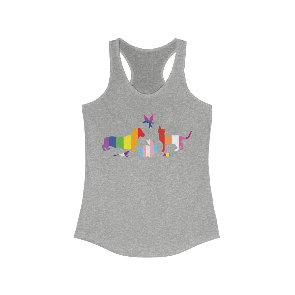 Pride Pack - Racerback Tank, Rainbow LGBTQA - Pink N Paw