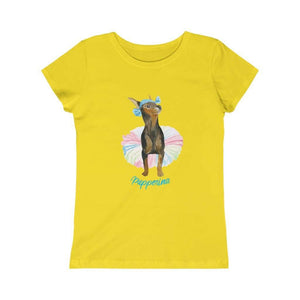 Pupperina Ballet Dog - Girls Princess Tee - Furbaby Flowers LLC