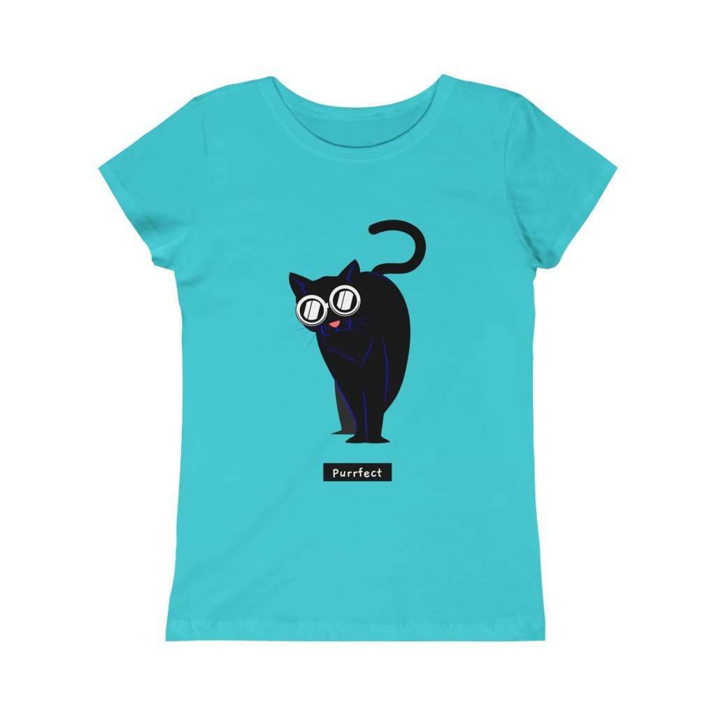 Purrfect Kitty - Girls Princess Tee - Furbaby Flowers LLC