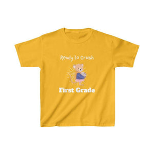 Ready to Crush First Grade- Cute Mouse, Kids tee - Furbaby Flowers LLC