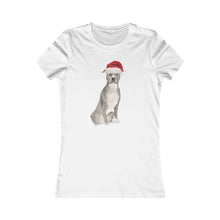 Load image into Gallery viewer, Santa Paws - American Stafordshire Terrier-Women&#39;sTee (pitbull) - Furbaby Flowers LLC