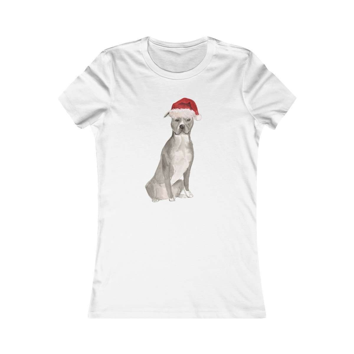 Santa Paws - American Stafordshire Terrier-Women'sTee (pitbull) - Furbaby Flowers LLC