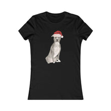 Load image into Gallery viewer, Santa Paws - American Stafordshire Terrier-Women&#39;sTee (pitbull) - Furbaby Flowers LLC