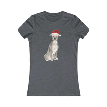 Load image into Gallery viewer, Santa Paws - American Stafordshire Terrier-Women&#39;sTee (pitbull) - Furbaby Flowers LLC