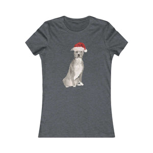 Santa Paws - American Stafordshire Terrier-Women'sTee (pitbull) - Furbaby Flowers LLC