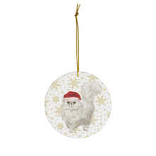 Load image into Gallery viewer, Santa Paws Persian Cat - Ceramic Ornaments - Pink N Paw