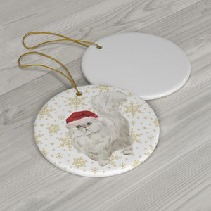 Santa Paws Persian Cat - Ceramic Ornaments - Pink N Paw