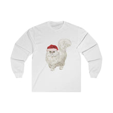 Load image into Gallery viewer, Santa Paws Persian Cat -Unisex Long Sleeve Tee - Furbaby Flowers LLC