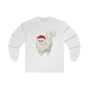 Santa Paws Persian Cat -Unisex Long Sleeve Tee - Furbaby Flowers LLC