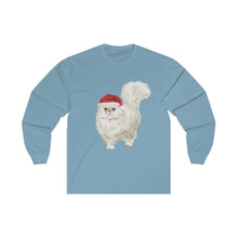 Load image into Gallery viewer, Santa Paws Persian Cat -Unisex Long Sleeve Tee - Furbaby Flowers LLC