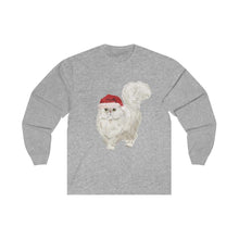 Load image into Gallery viewer, Santa Paws Persian Cat -Unisex Long Sleeve Tee - Furbaby Flowers LLC