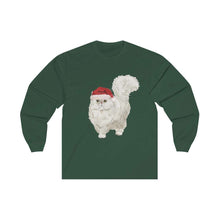 Load image into Gallery viewer, Santa Paws Persian Cat -Unisex Long Sleeve Tee - Furbaby Flowers LLC