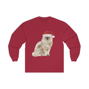 Santa Paws Ragdoll Cat - Long Sleeve Tee - Furbaby Flowers LLC