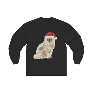 Santa Paws Ragdoll Cat - Long Sleeve Tee - Furbaby Flowers LLC