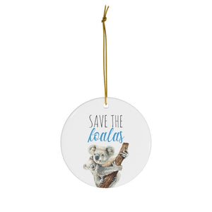 Save the Koalas- Christmas Ornament - Pink N Paw