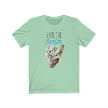 Load image into Gallery viewer, Save the Koalas, Unisex Sleeve Tee, Koala Shirt, Australia, Koala Bear - Pink N Paw