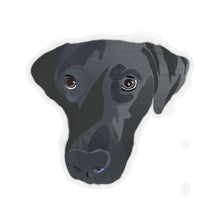 Load image into Gallery viewer, Simba Black Lab - Kiss-Cut Stickers - Furbaby Flowers LLC