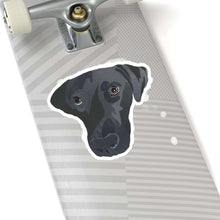 Load image into Gallery viewer, Simba Black Lab - Kiss-Cut Stickers - Furbaby Flowers LLC