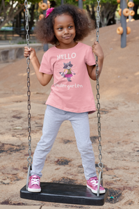 Hello Kindergarten Kid's T-shirt - Pink N Paw