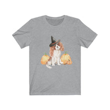 Load image into Gallery viewer, Tan Halloween Cavalier, Spooky Dog - Short Sleeve Tee - Furbaby Flowers LLC